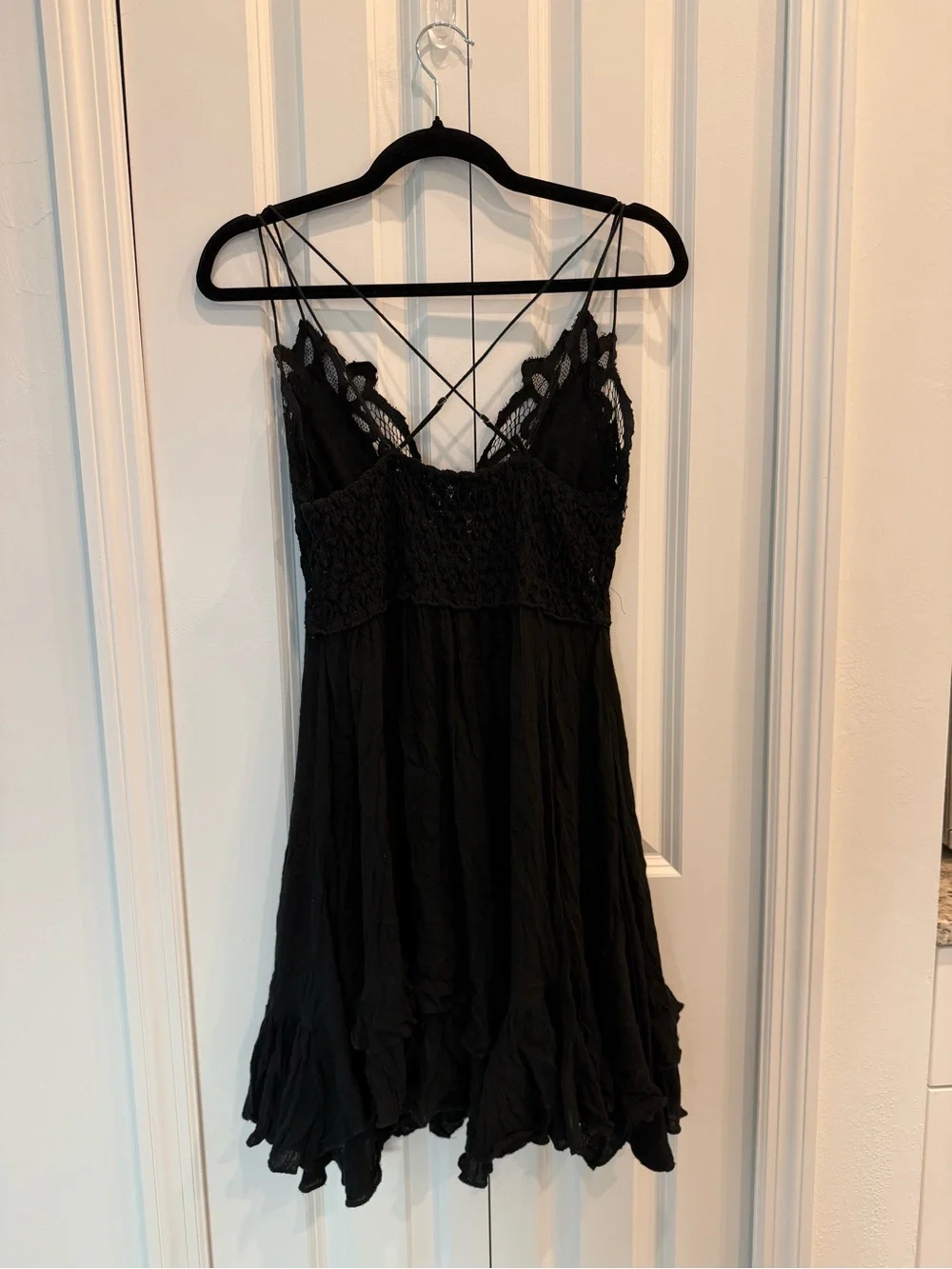 Free People Adella Slip Black Lace Dress - Picture 7 of 7